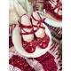 Sheep Puff Vintage Polka Dot Platform Shoes(Reservation/4 Colours/Full Payment Without Shipping)